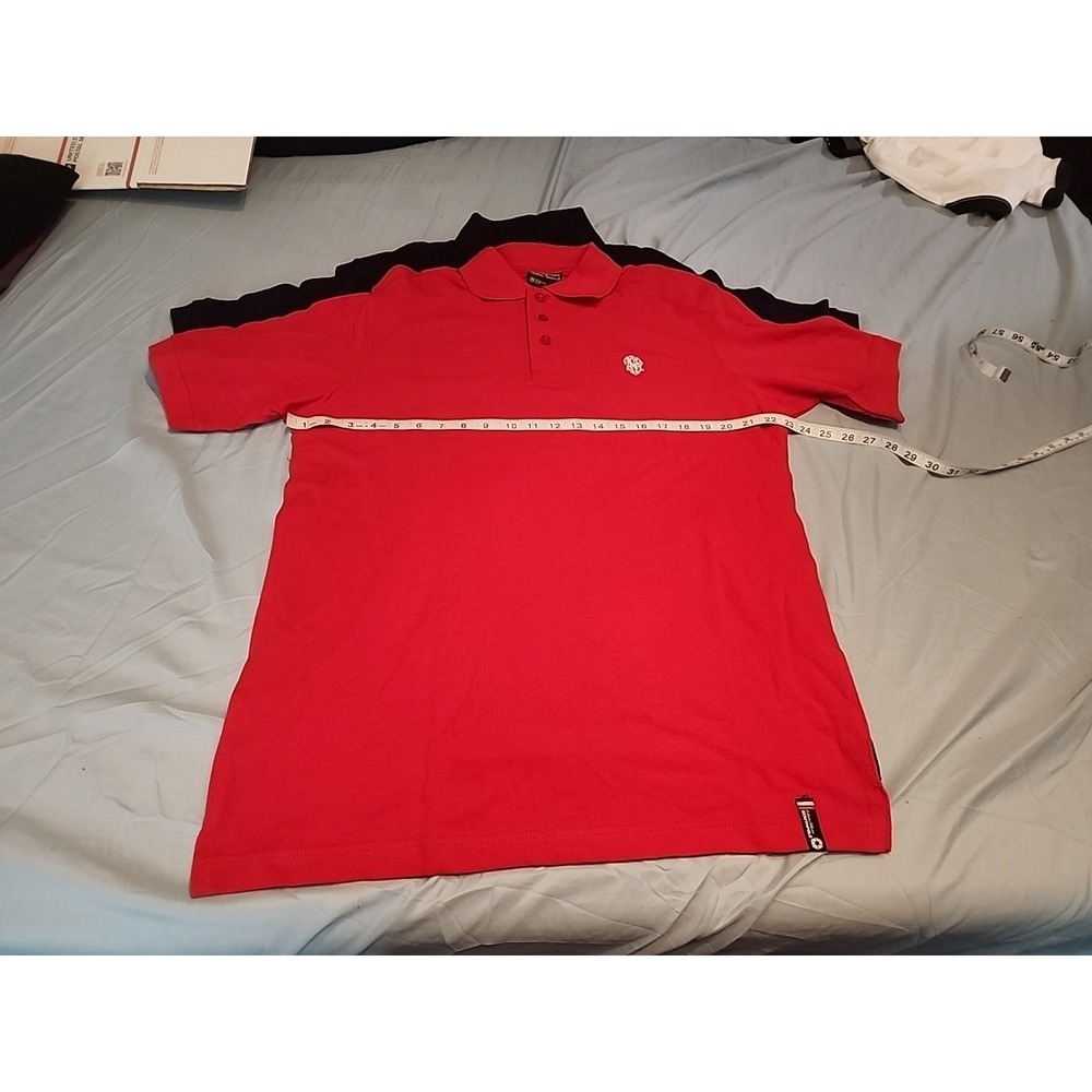 (2)South Pole Shirt Mens Large Short Sleeve Polo Embroidered Pullover‎ Knit Logo